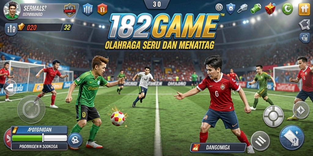 Tampilan gameplay seru dari 182GAME yang menampilkan olahraga.