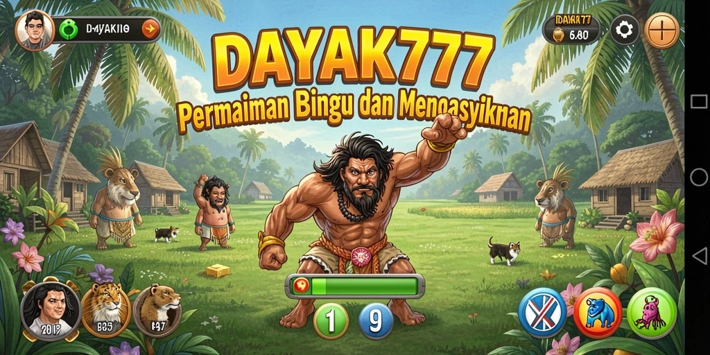 Tampilan gameplay khas Bingo di DAYAK777 yang mengasyikkan.