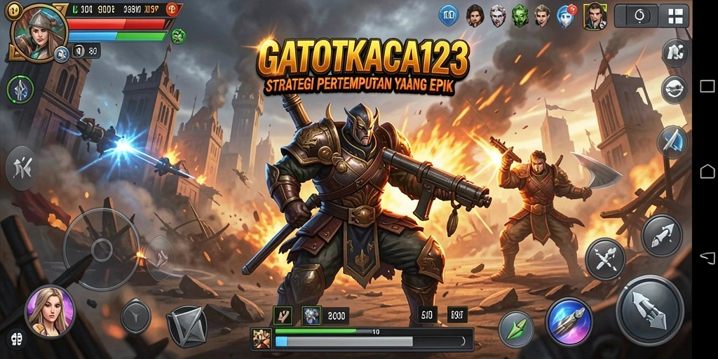 Tampilan screenshot GATOTKACA123 menampilkan aksi strategi yang mendebarkan.