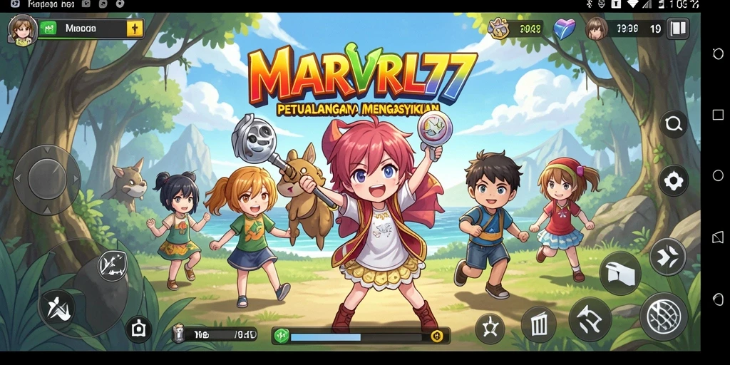 Tampilan gameplay seru dalam game Anime MARVRL77.