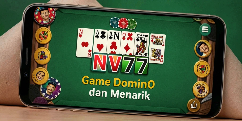 Tampilan gameplay seru dalam NV77, jadikan permainan Domino lebih menyenangkan.