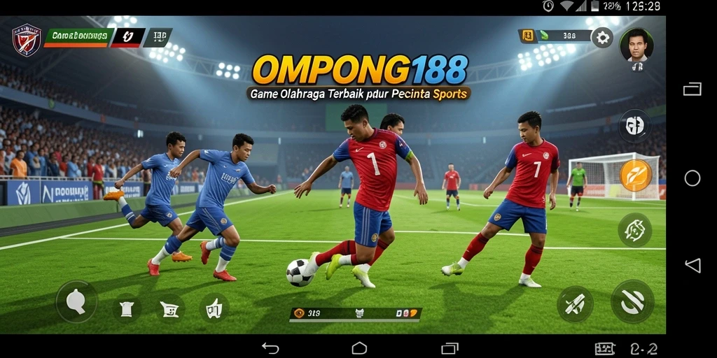 Tampilan gameplay OMPONG188 dengan aksi olahraga yang seru.
