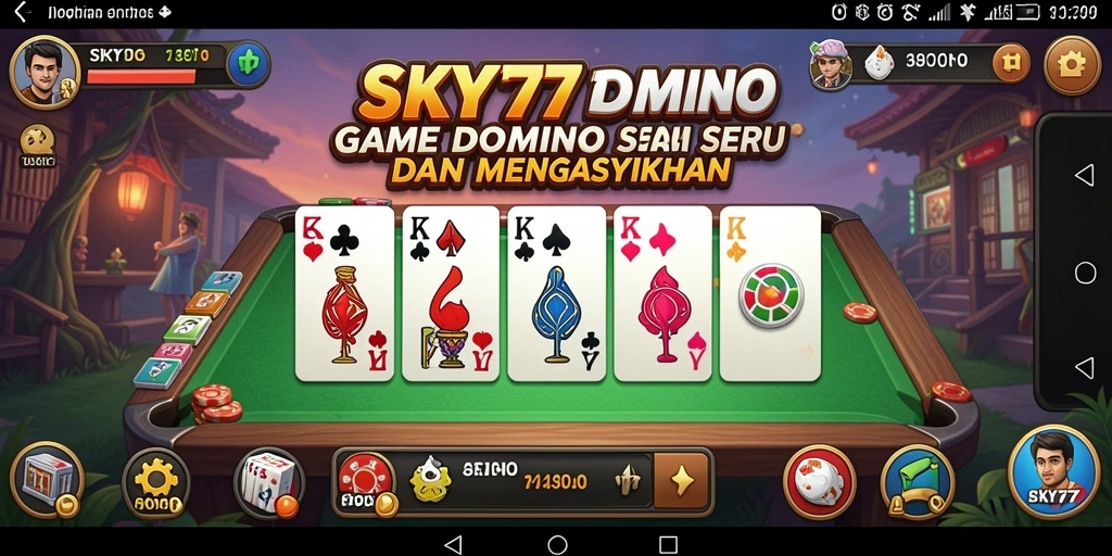 Tampilan gameplay seru dari permainan Domino SKY77.