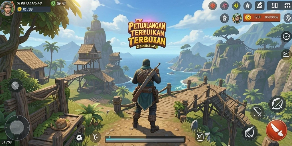 Tangkapan layar ST789 menampilkan petualangan seru di dunia terbuka.