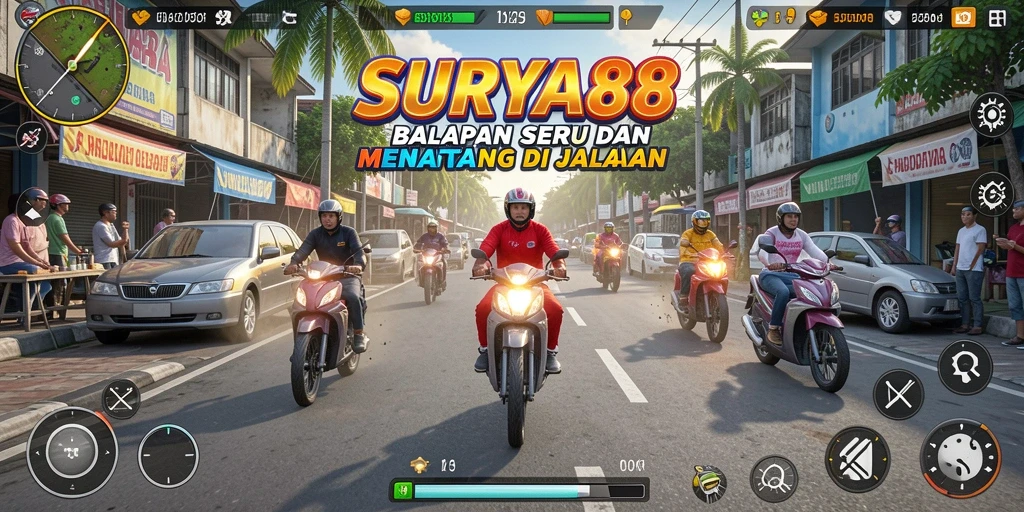 Gameplay mendebarkan SURYA88 dengan balapan cepat dan kendaraan unik.