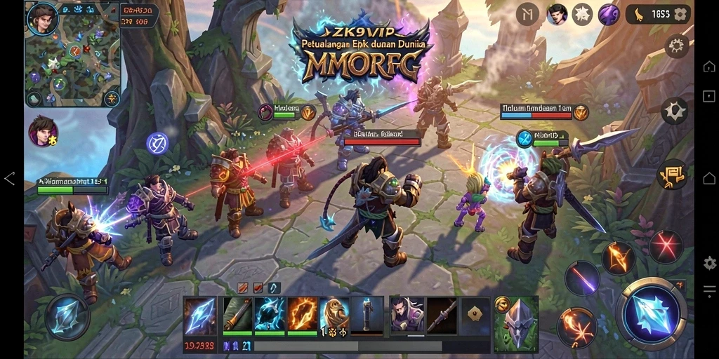 Tampilan gameplay ZK9VIP yang menakjubkan dalam dunia MMORPG.